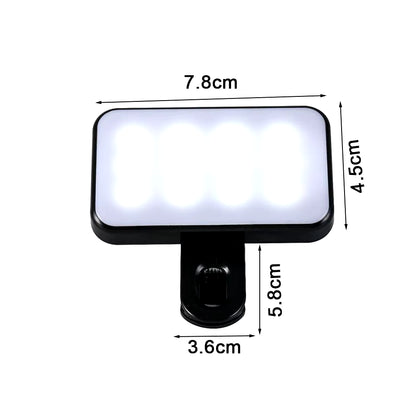 Pocket LED Selfie Light for Iphone Ipad Mobile Phone Laptop Clip Flash Fill Video Photo Ringlight Photography Lamp